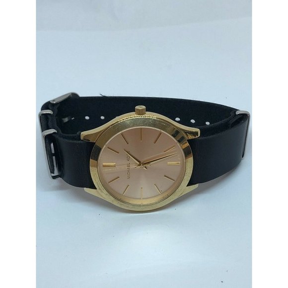 Michael Kors MK3493 Women's Black Leather Analog P - Picture 5 of 8